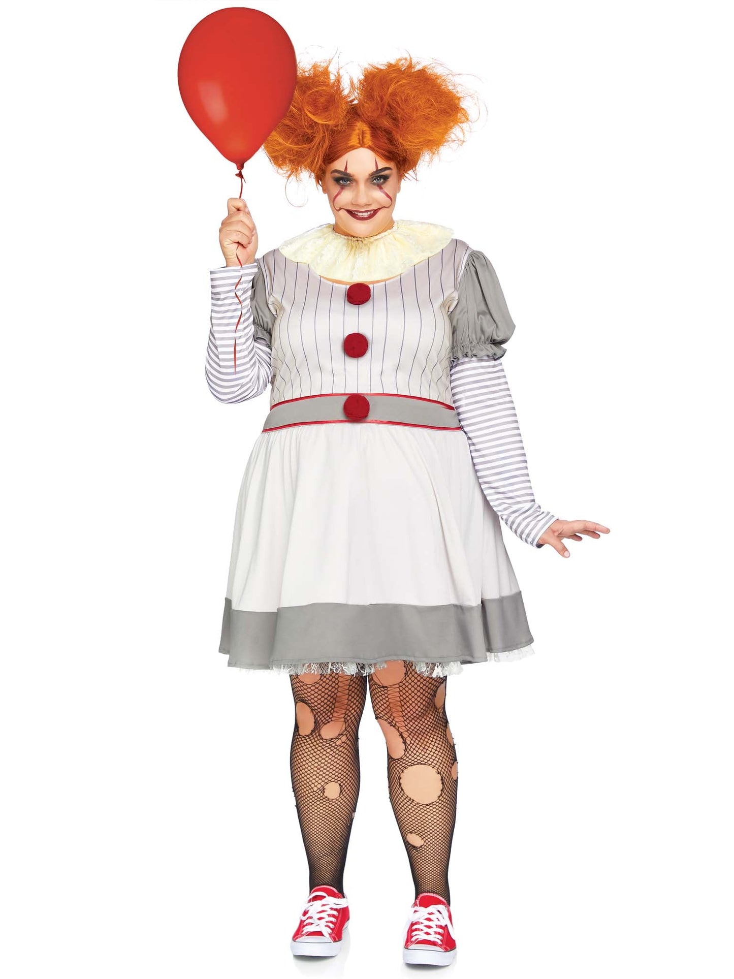 Plus Creepy Clown Costume - Unspoken Fashion