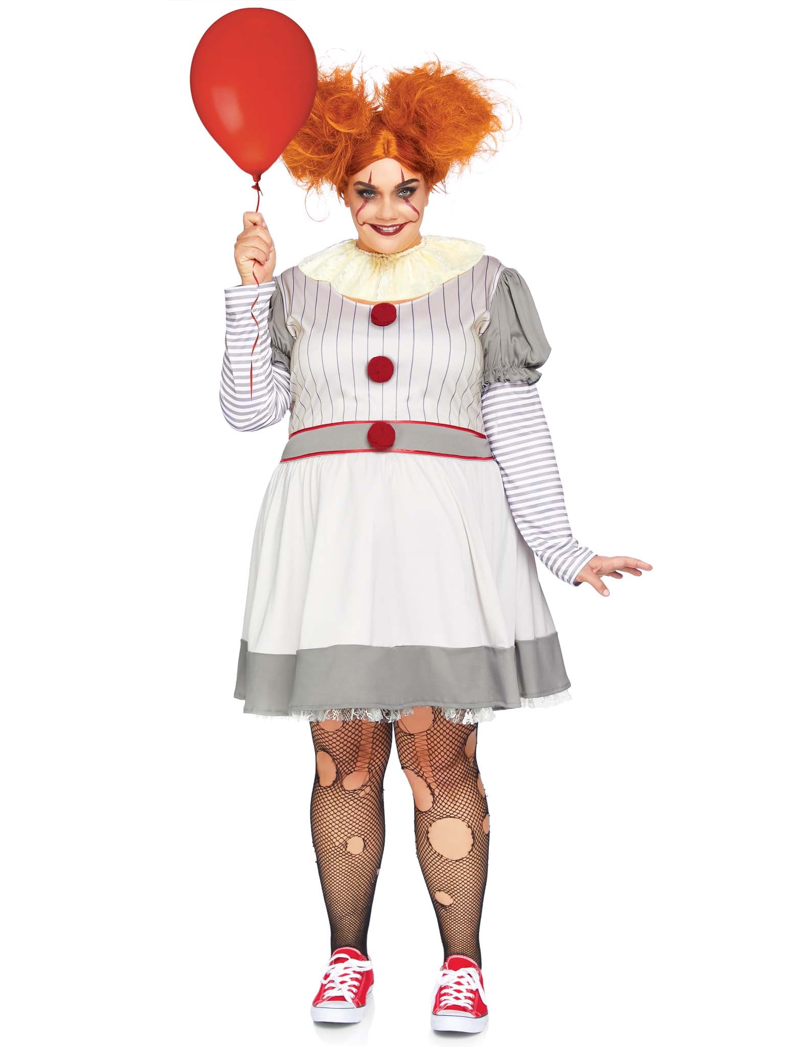 Plus Creepy Clown Costume - Unspoken Fashion