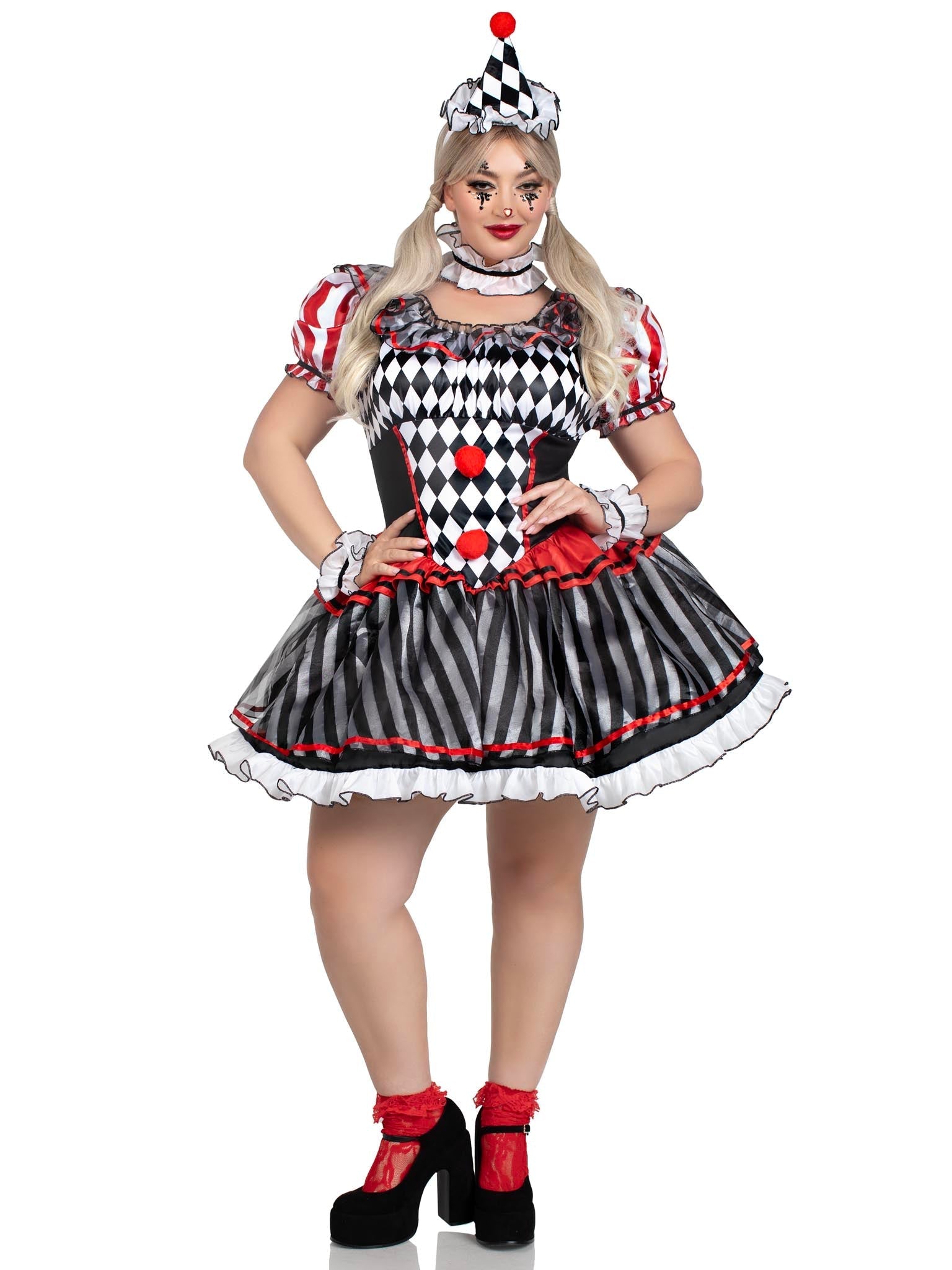 Plus Darling Harlequin Costume - Unspoken Fashion