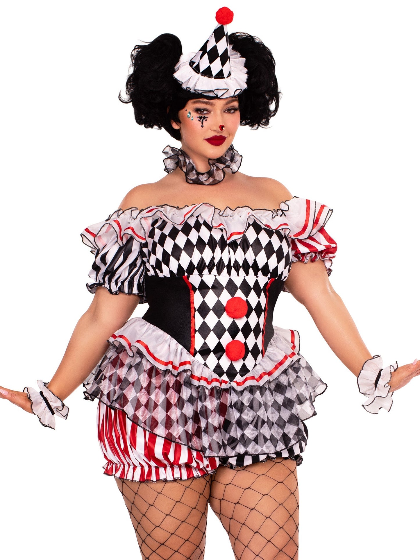 Plus Darling Harlequin Costume - Unspoken Fashion