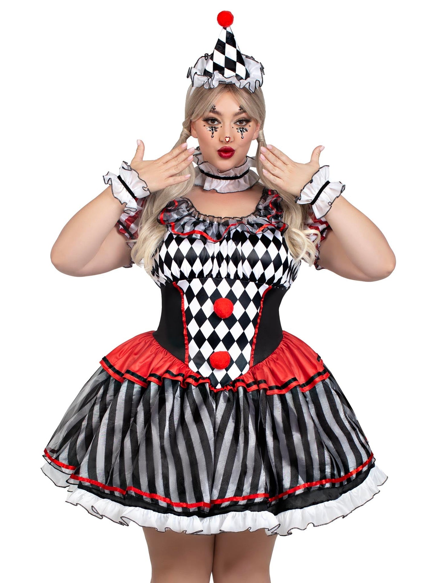 Plus Darling Harlequin Costume - Unspoken Fashion