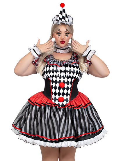 Plus Darling Harlequin Costume - Unspoken Fashion
