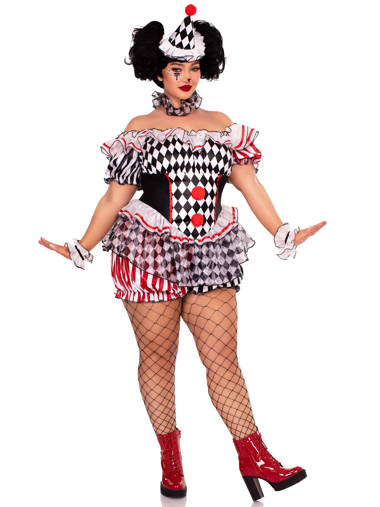 Plus Darling Harlequin Costume - Unspoken Fashion