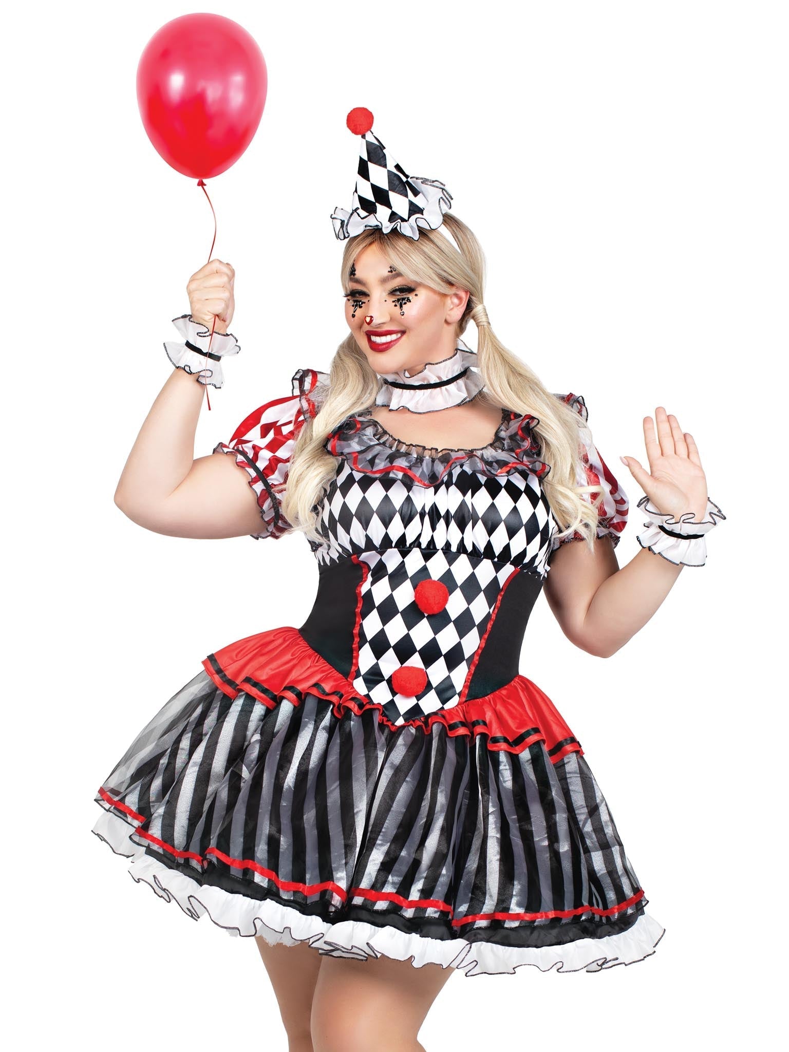 Plus Darling Harlequin Costume - Unspoken Fashion