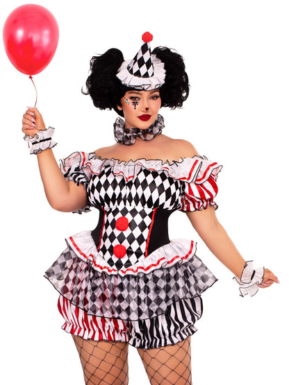 Plus Darling Harlequin Costume - Unspoken Fashion