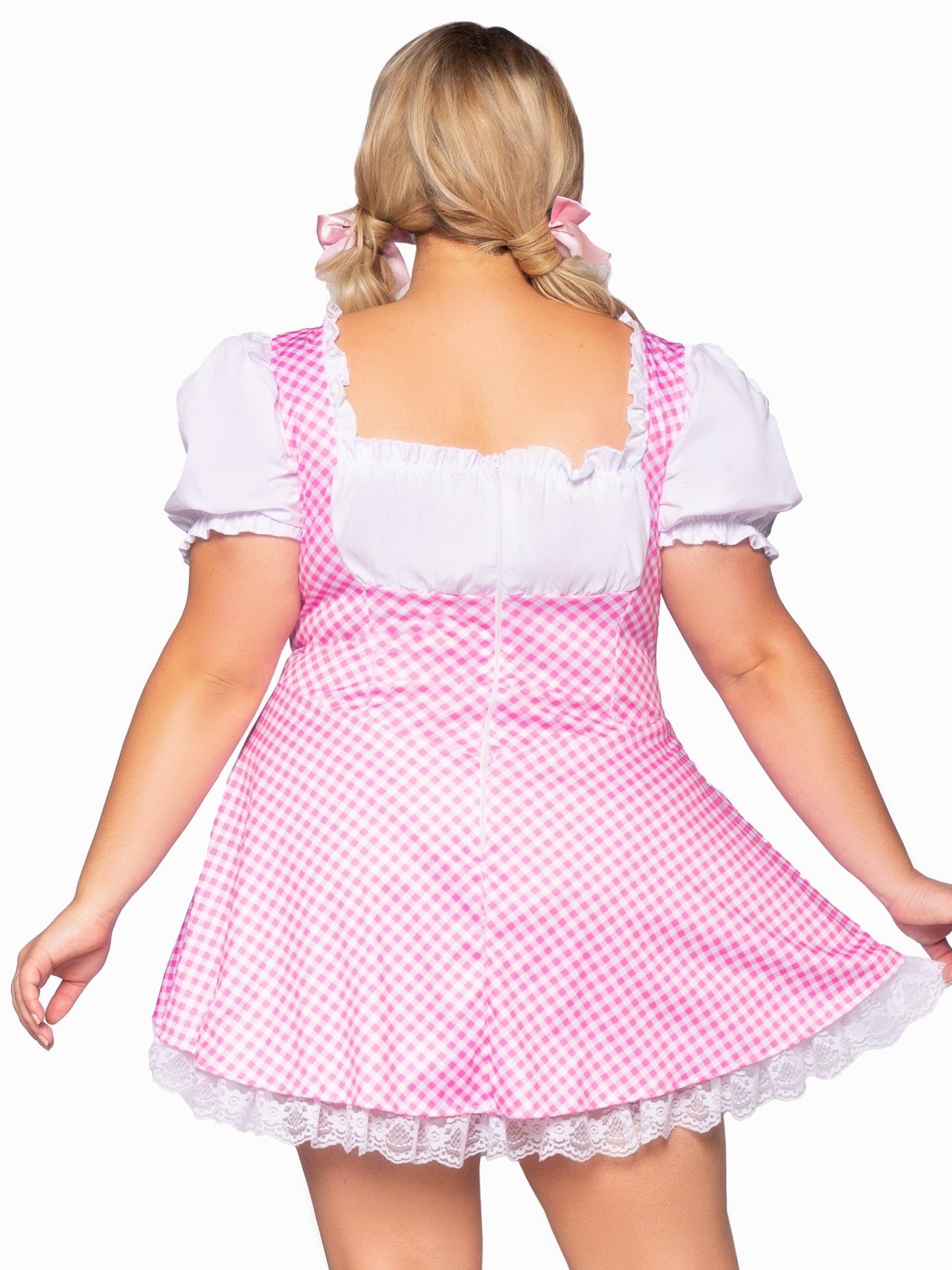Plus Gingham Dress With Apron - Unspoken Fashion