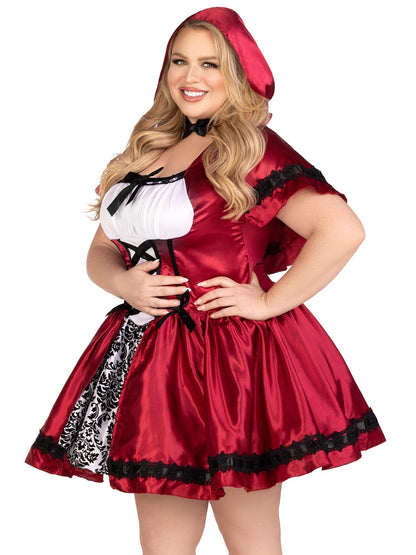 Plus Gothic Red Riding Hood Costume - Unspoken Fashion