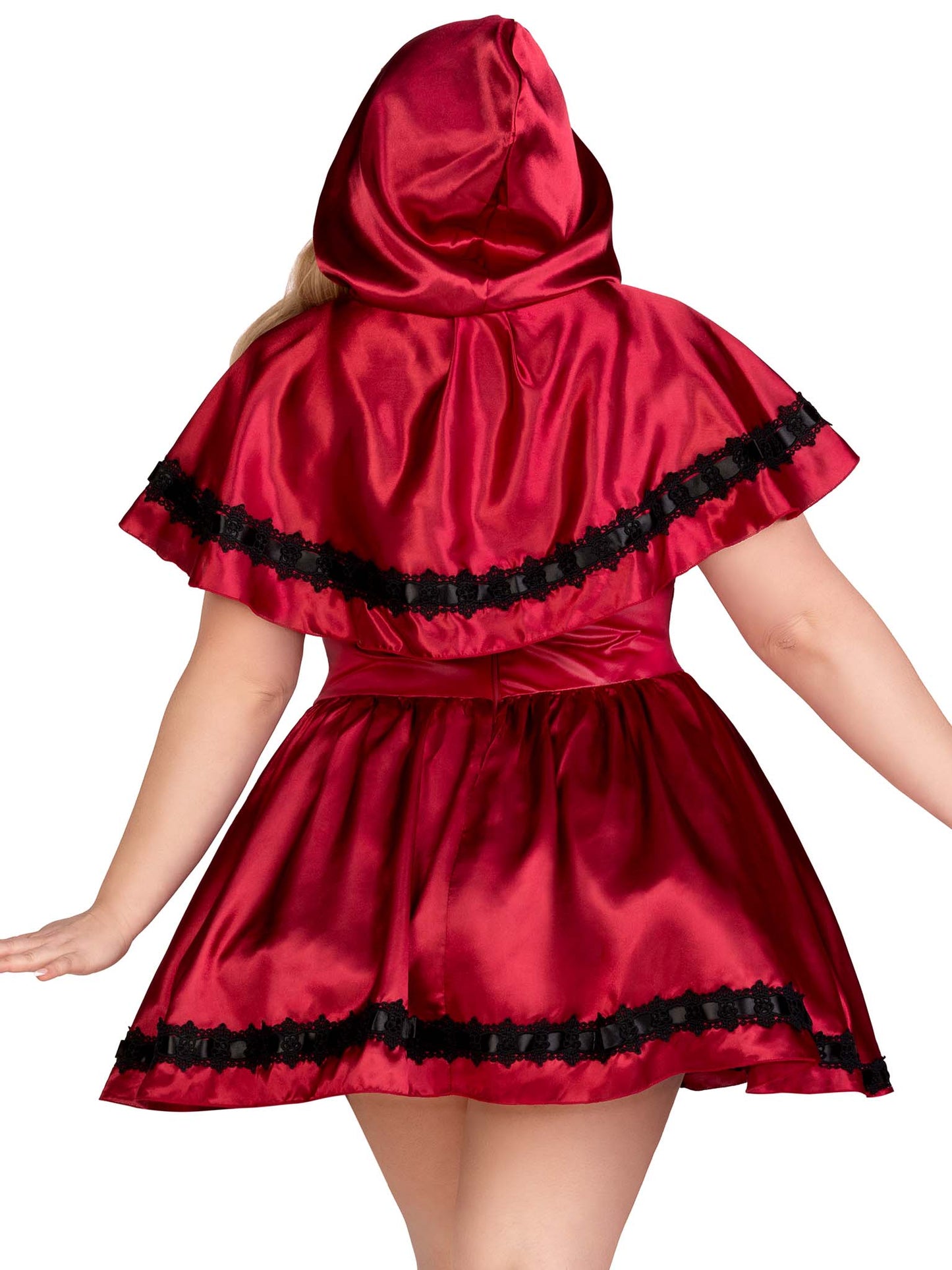 Plus Gothic Red Riding Hood Costume - Unspoken Fashion