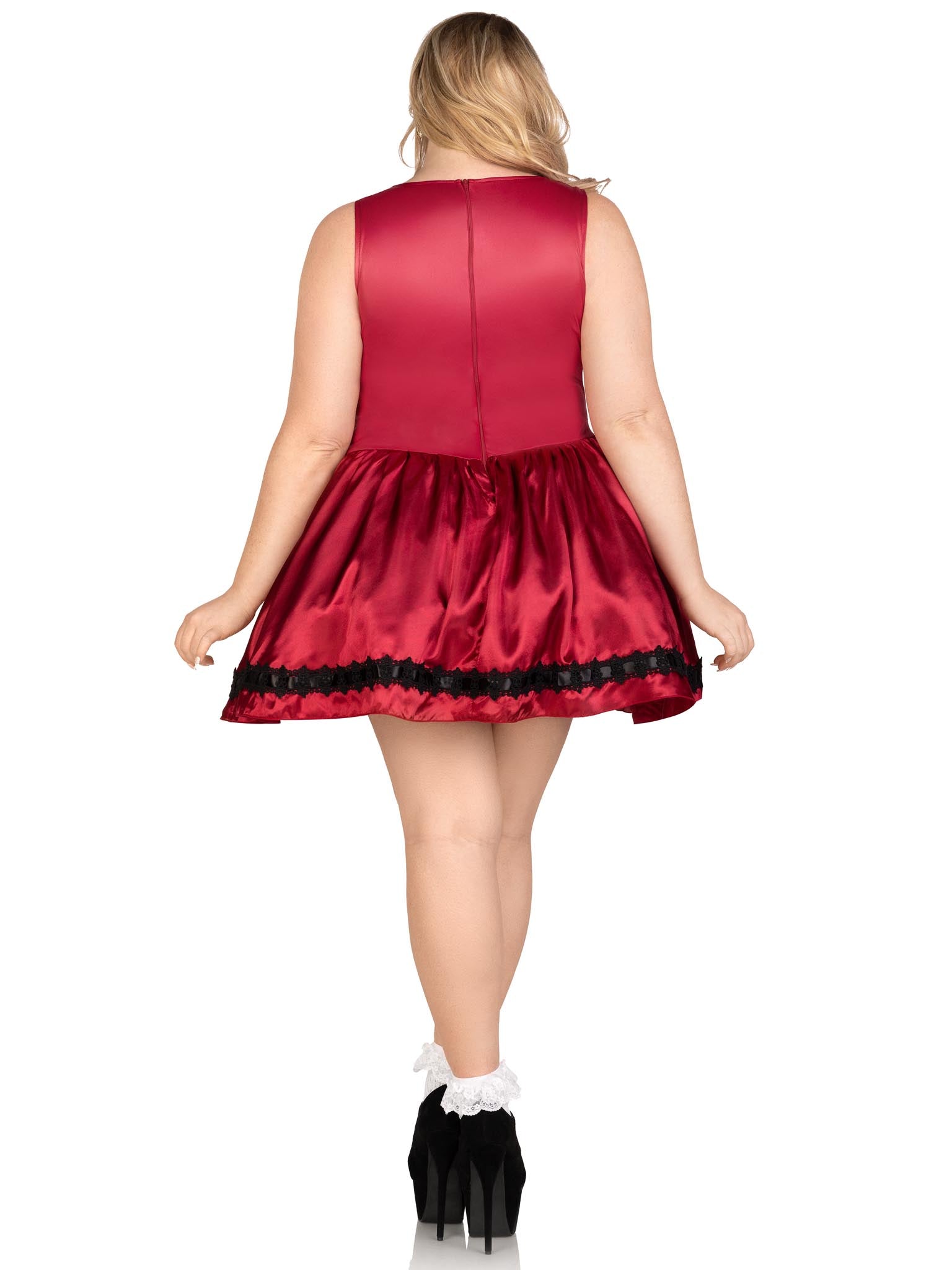 Plus Gothic Red Riding Hood Costume - Unspoken Fashion