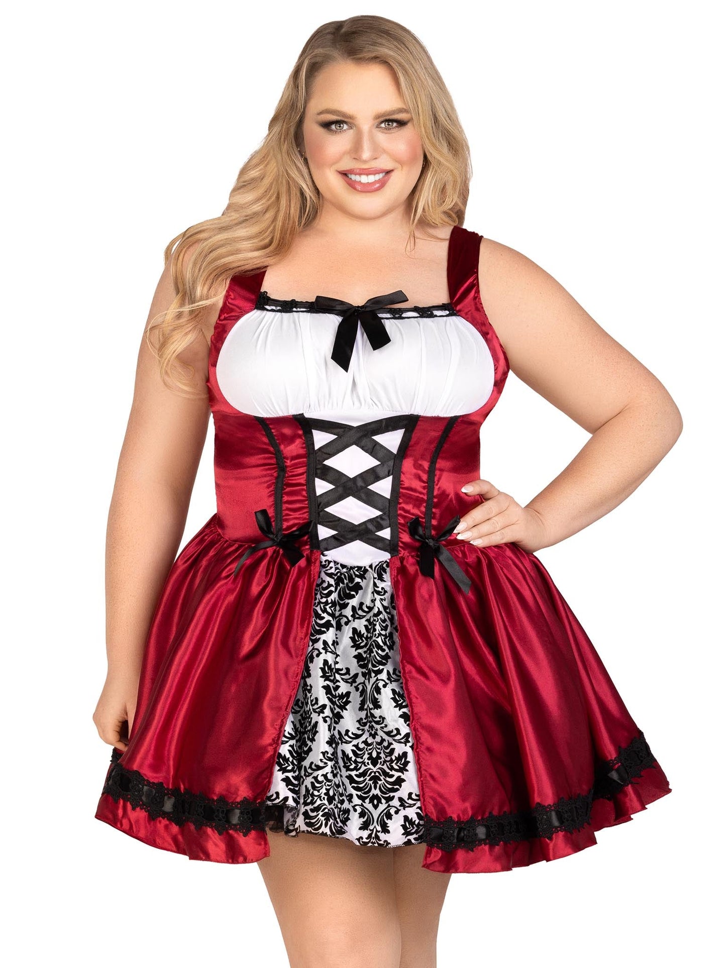 Plus Gothic Red Riding Hood Costume - Unspoken Fashion