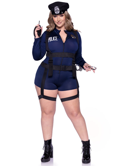 Plus Handcuff Hottie Cop Costume - Unspoken Fashion