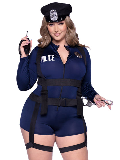 Plus Handcuff Hottie Cop Costume - Unspoken Fashion