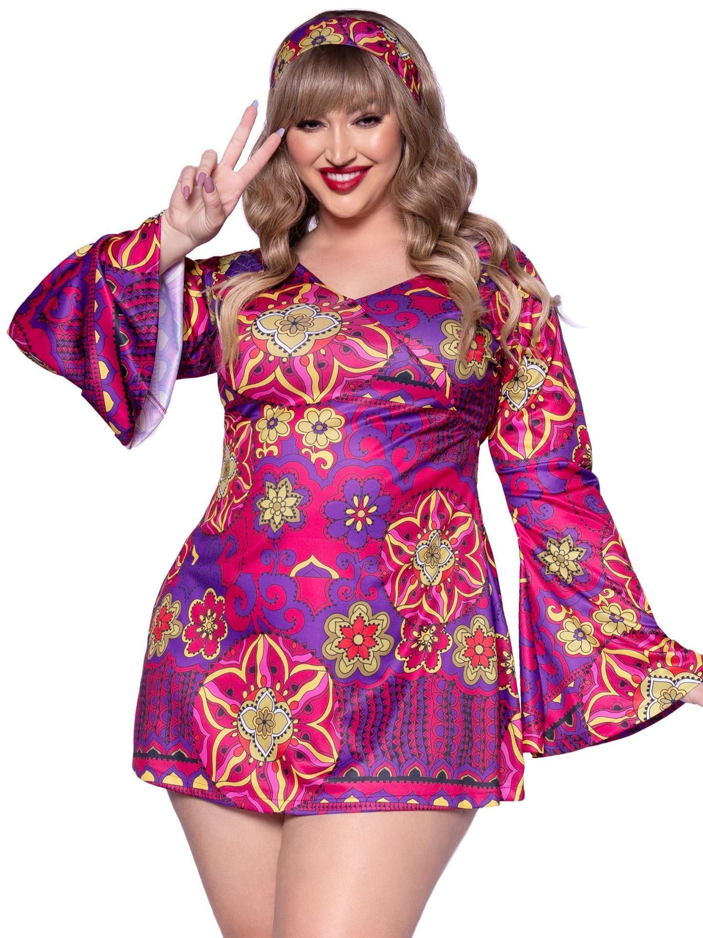 Plus Hippie Girl Costume - Unspoken Fashion