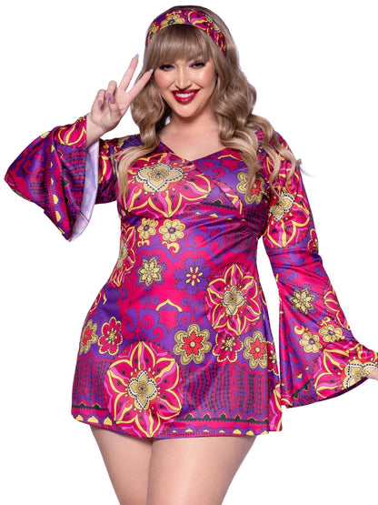 Plus Hippie Girl Costume - Unspoken Fashion