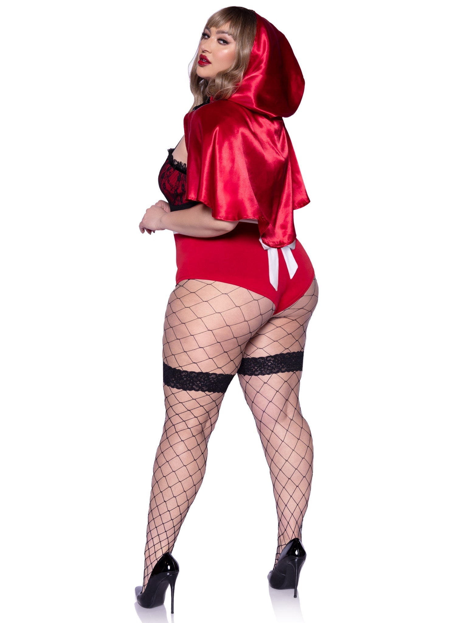Plus Naughty Miss Red Riding Hood Costume - Unspoken Fashion