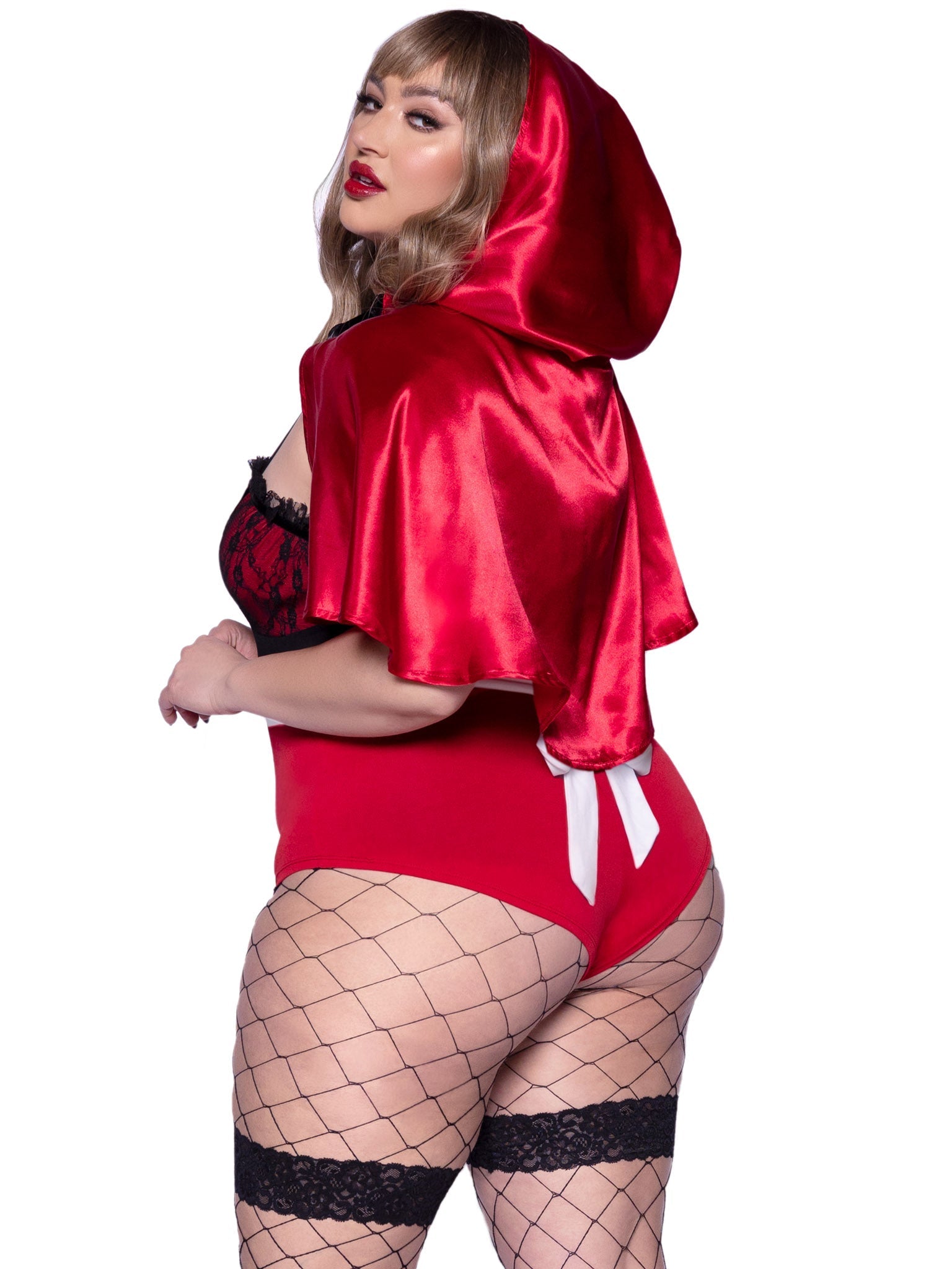 Plus Naughty Miss Red Riding Hood Costume - Unspoken Fashion