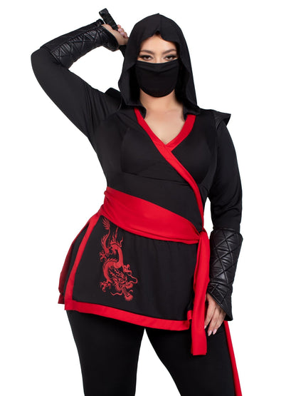 Plus Ninja Assassin Costume - Unspoken Fashion