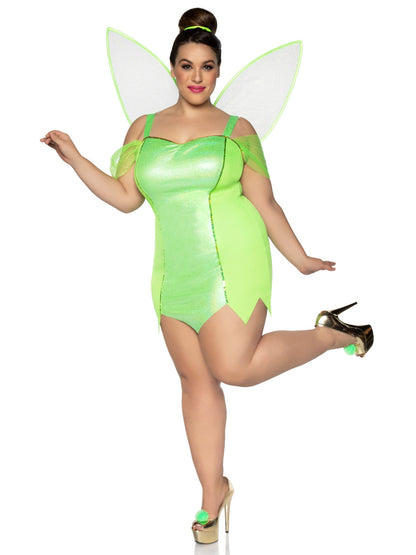 Plus Pretty Pixie With Wings Costume - Unspoken Fashion