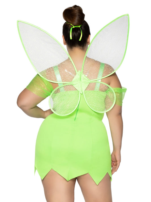Plus Pretty Pixie With Wings Costume - Unspoken Fashion