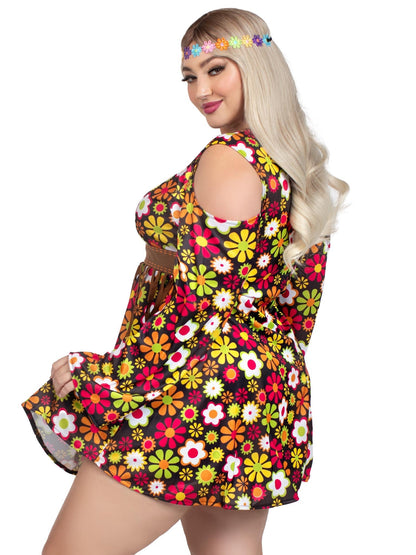 Plus Starflower Hippie Costume - Unspoken Fashion
