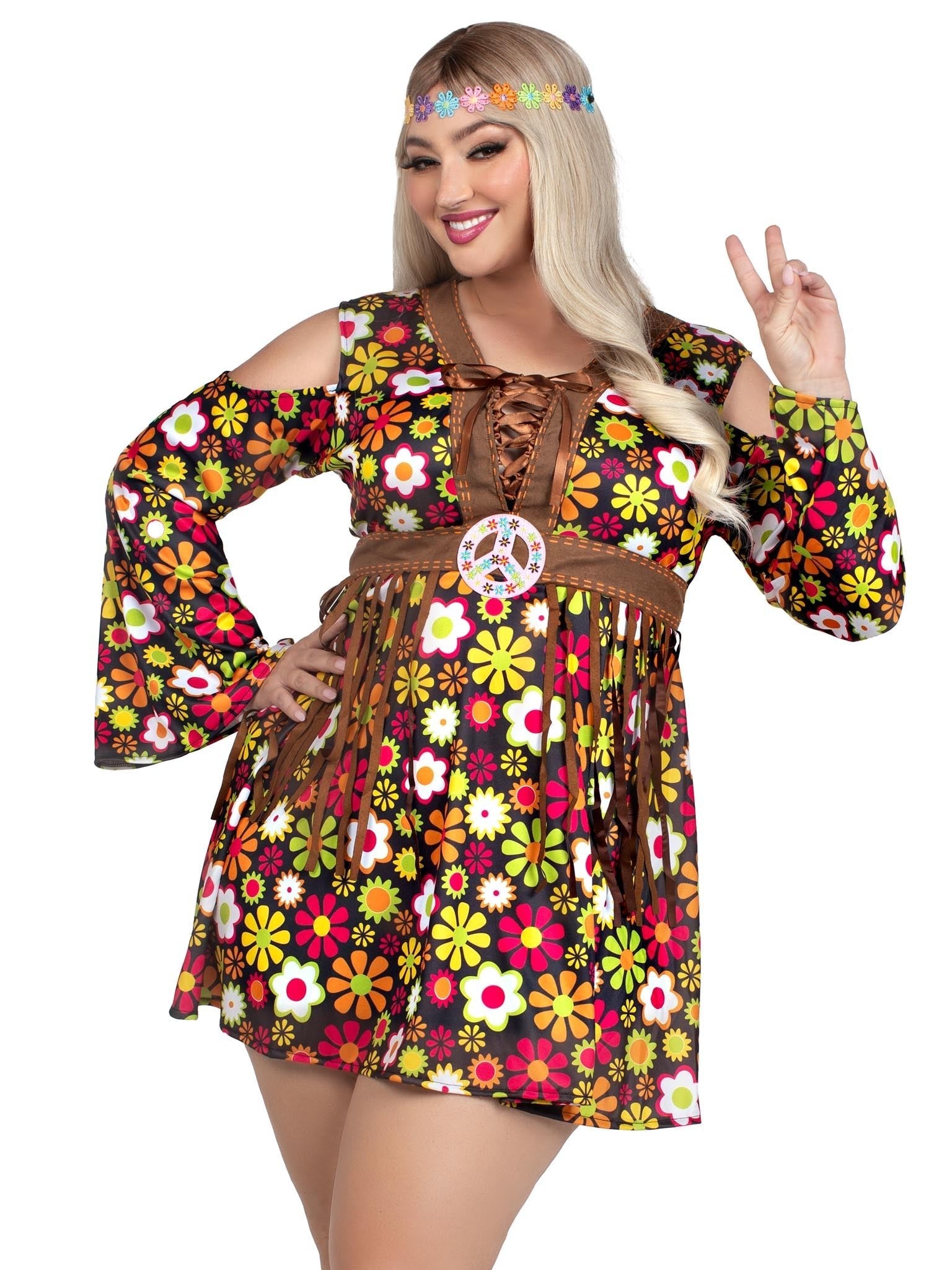 Plus Starflower Hippie Costume - Unspoken Fashion