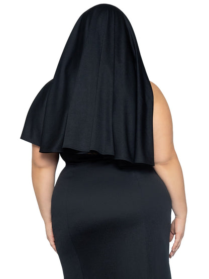Plus Sultry Sinner Nun Costume - Unspoken Fashion