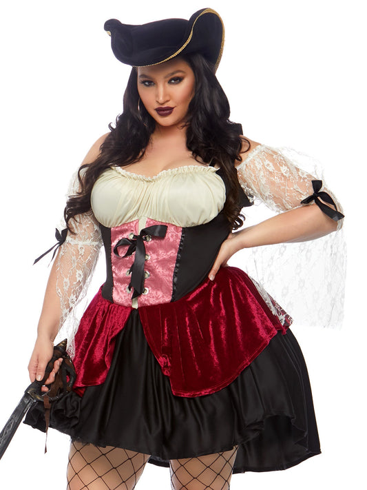 Plus Wicked Waters Wench Costume - Unspoken Fashion