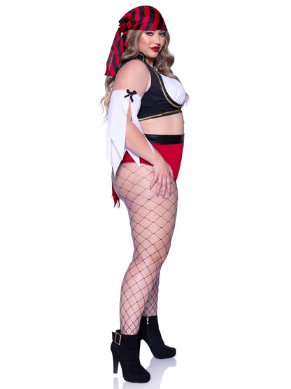 Plus Wicked Wench Pirate Costume - Unspoken Fashion