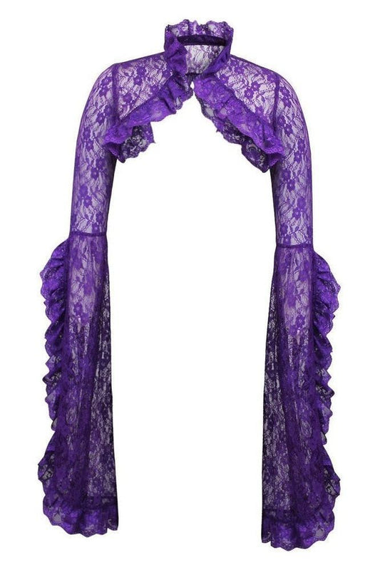 Purple Lace Shrug Bolero Jacket