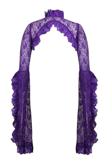 Purple Lace Shrug Bolero Jacket.
