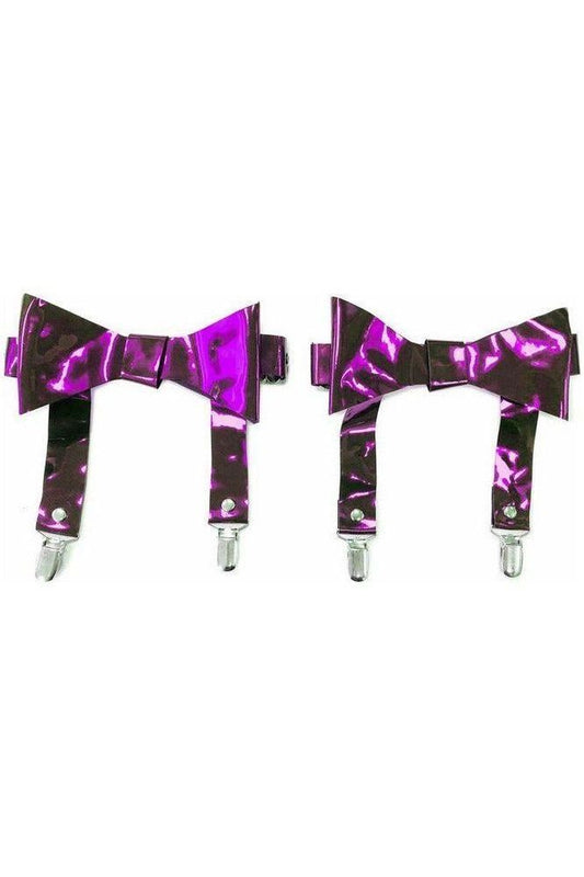 Purple Metallic Garters (set of 2)