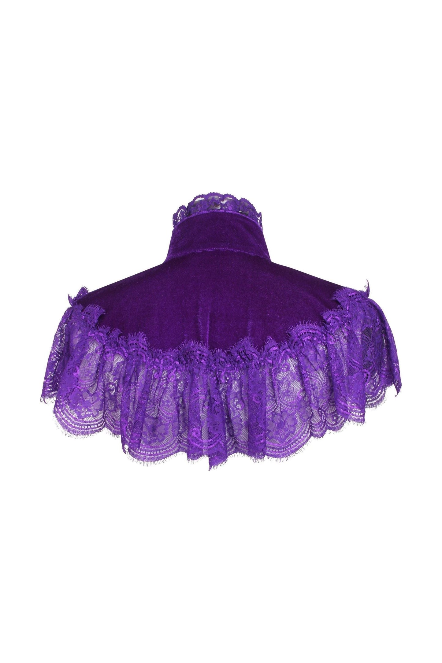 Purple Velvet & Lace Capelet.
