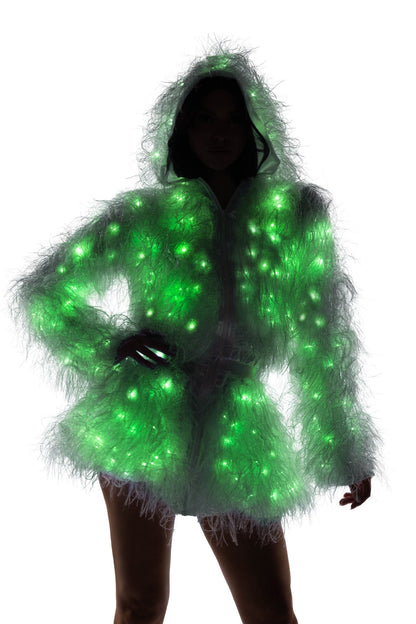 Rave FE299 - Light-Up Lurex Shag Skirt - J. Valentine.