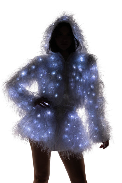 Rave FE299 - Light-Up Lurex Shag Skirt - J. Valentine.