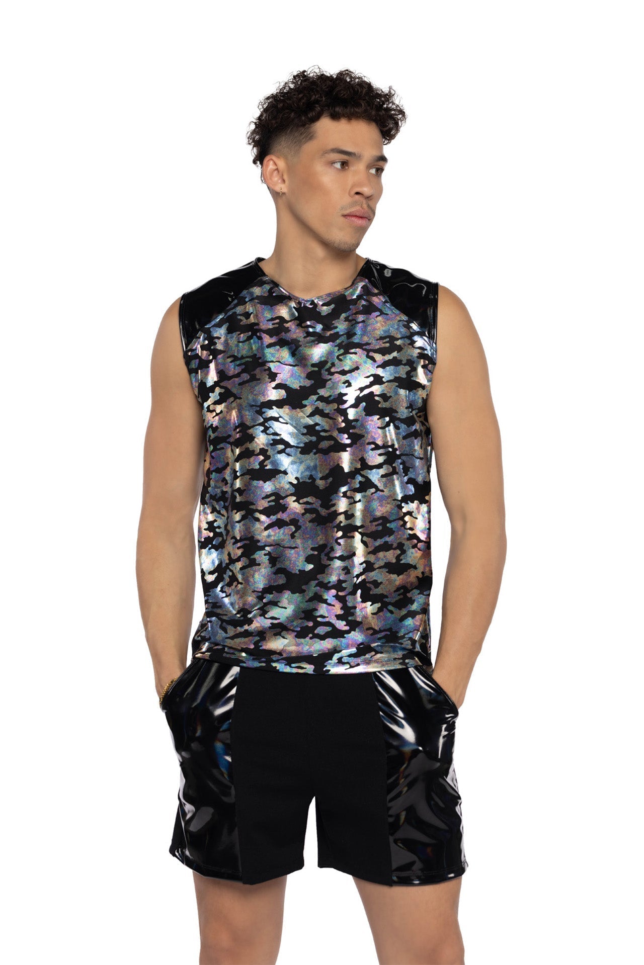 Rave JR156 - Two-Tone Men's Sleeveless Shirt - J. Valentine.