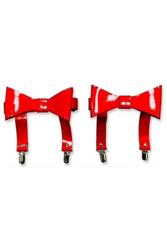 Red Patent Garters (set of 2)