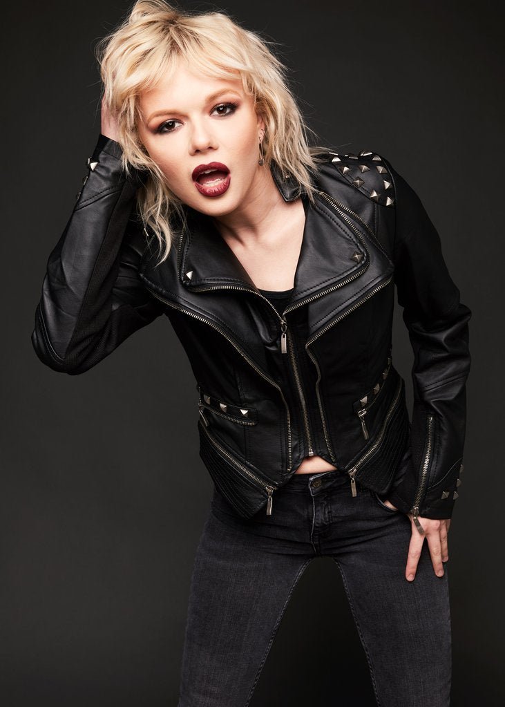 Rockstar Black Studded Moto Biker Jacket - Unspoken Fashion