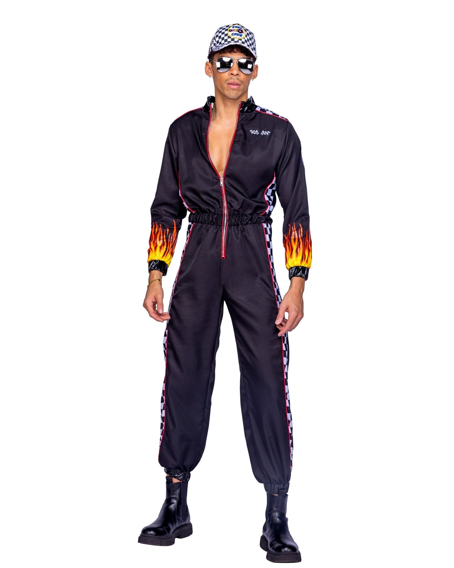 Roma 1pc Mens Hunky Race Car Driver Costume.