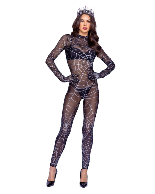 Roma 1pc Sparkling Webbed Vixen Costume.