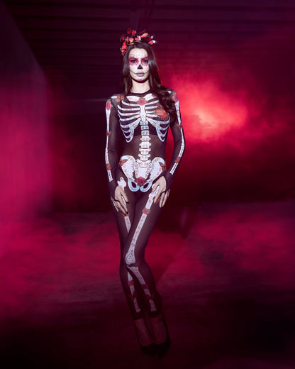 Roma 2pc Sugar Skeleton Costume.
