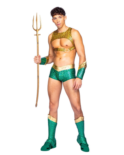 Roma 4pc Mens Aqua Hunk Costume.