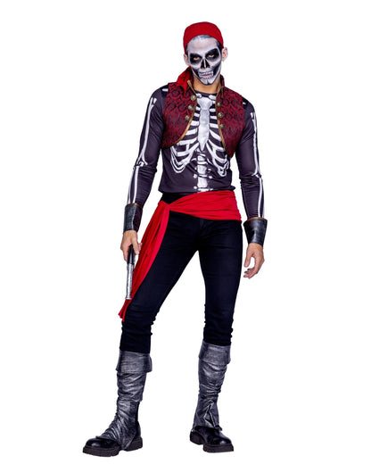 Roma 4pc Mens Pirates Curse Costume.