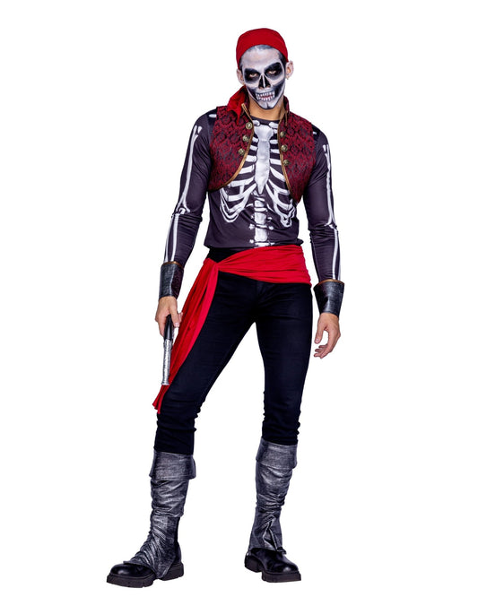 Roma 4pc Mens Pirates Curse Costume.