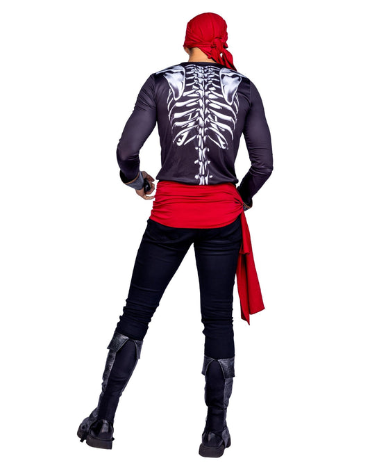 Roma 4pc Mens Pirates Curse Costume.