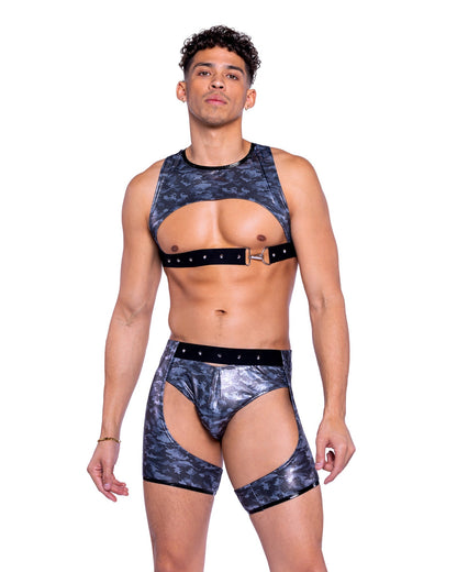 Roma Mens Rave Festival Shimmer Camouflage Chaps.