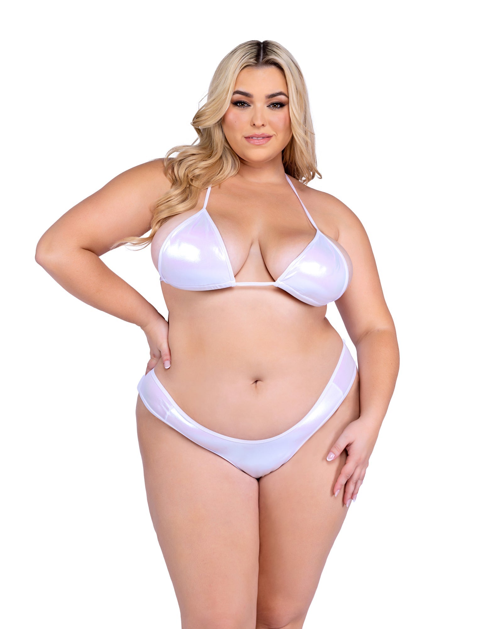 Roma Rave Festival Metallic Iridescent Bikini Top.