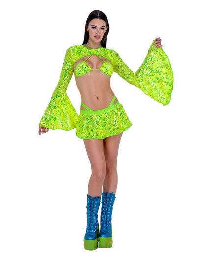 Roma Rave Festival Sequin Halfback Shorts.