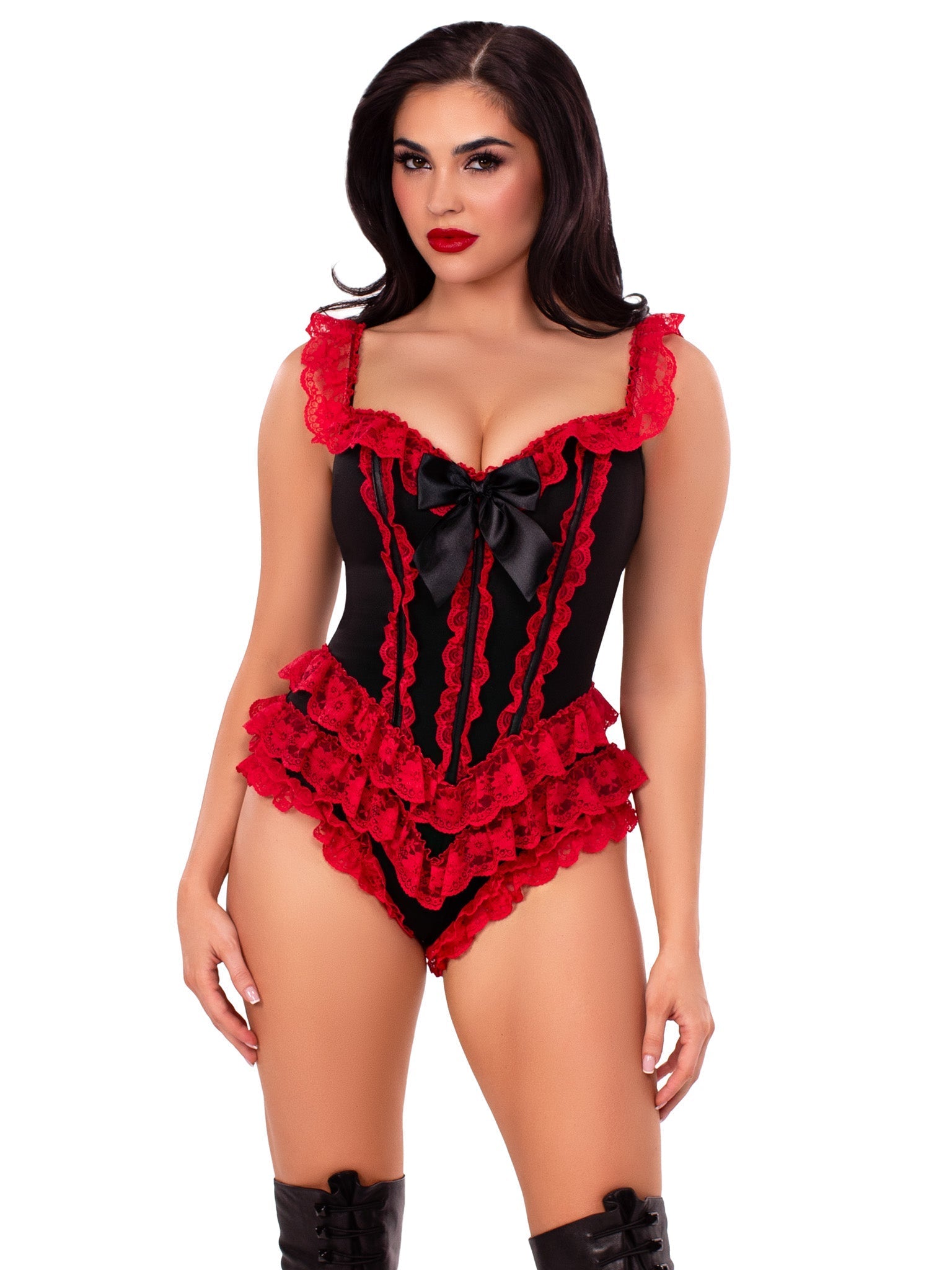 Ruffle Bodysuit with Boning - Unspoken Fashion