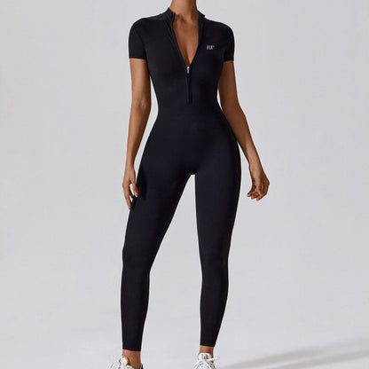 Scuba Zip Jumpsuit - Unspoken Fashion