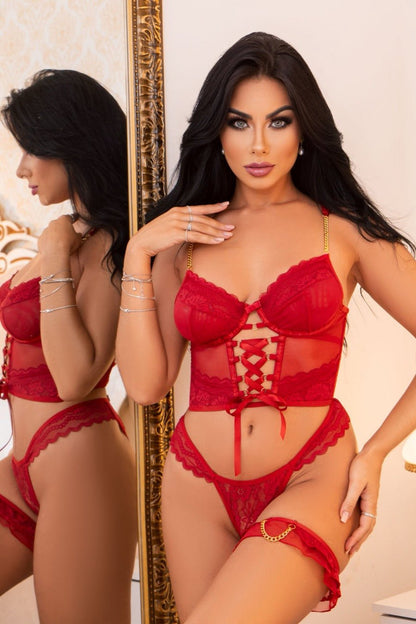 Simone 3 Piece Lace Set - Unspoken Fashion